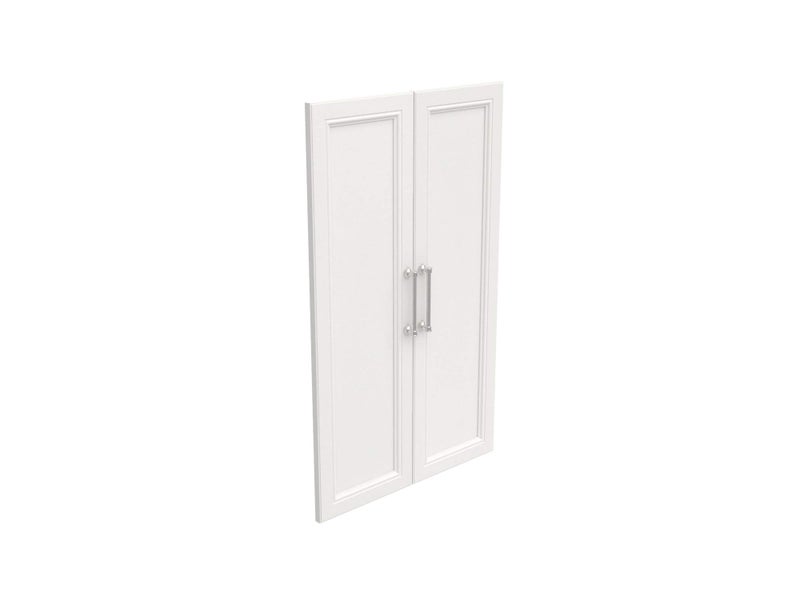 ClosetMaid ClosetMaid Modular Storage Pair Set Wood Closet Organizer Shaker Style Add On Accessory for Shelf Units White Solid 2Door Kit 