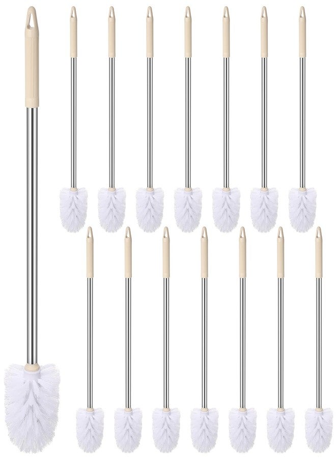 Potchen 15 Pack Toilet Brush 18.5 Inch Toilet Bowl Brush Bathroom Cleaning Supplies White Stainless Handle Toilet Scrubber Brush for Deep Cleaning - Image 1