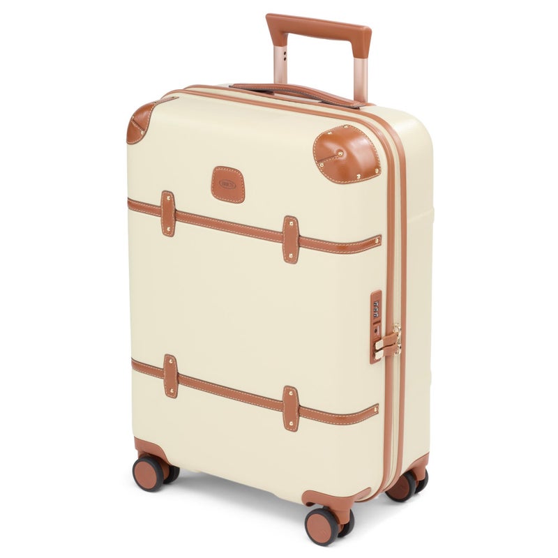 Bric's Brics Bellagio 30 Spinner Trunk Airline Approved Luxury Hardshell Carry On Luggage with Large WheelsTelescopic Handle Leather Detailing Expandable Rolling Suitcase 21 Cream - Image 2