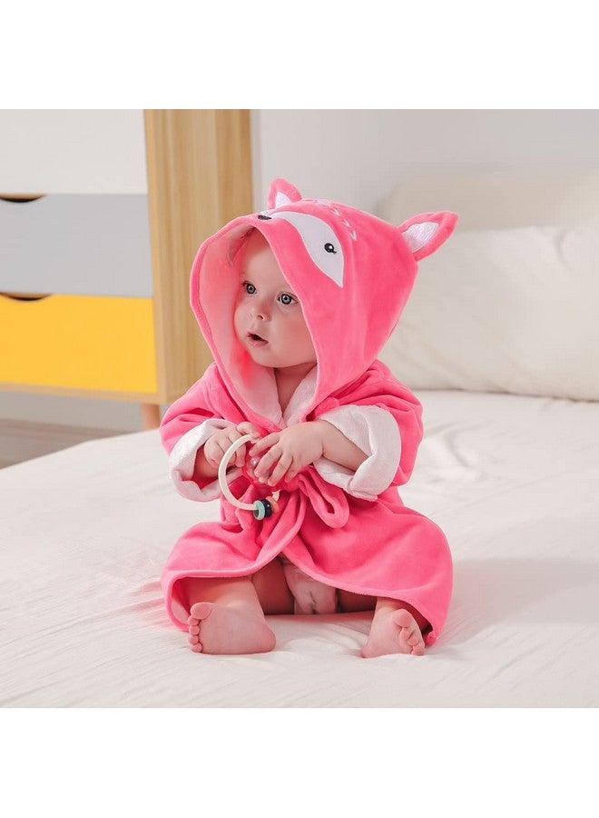 SZCQ Baby Girl Bathrobe Wash Waddle Fox Hooded Towel Newborn Blankets Bath Robes 0 6 12 18 Month Ultra Absorbent - Image 5