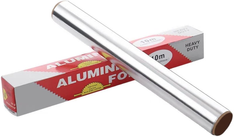 mexine Roll Pack Aluminum Foil, 100 Square Feet, 10 Microns Thick, Food Grade Tin Foil, Used for Thickening Aluminum Foil for Grilling, Baking, Air Fryers and Ovens - Image 1