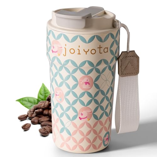 joiyota 20oz Easter Bunny Ceramic Lined Tumbler, 3D Print Design, Vacuum Insulated Stainless Steel Travel Coffee Mug with Lid and Straw, Cute Animal Gift for Women Girls, Fortune Bunny - Image 1