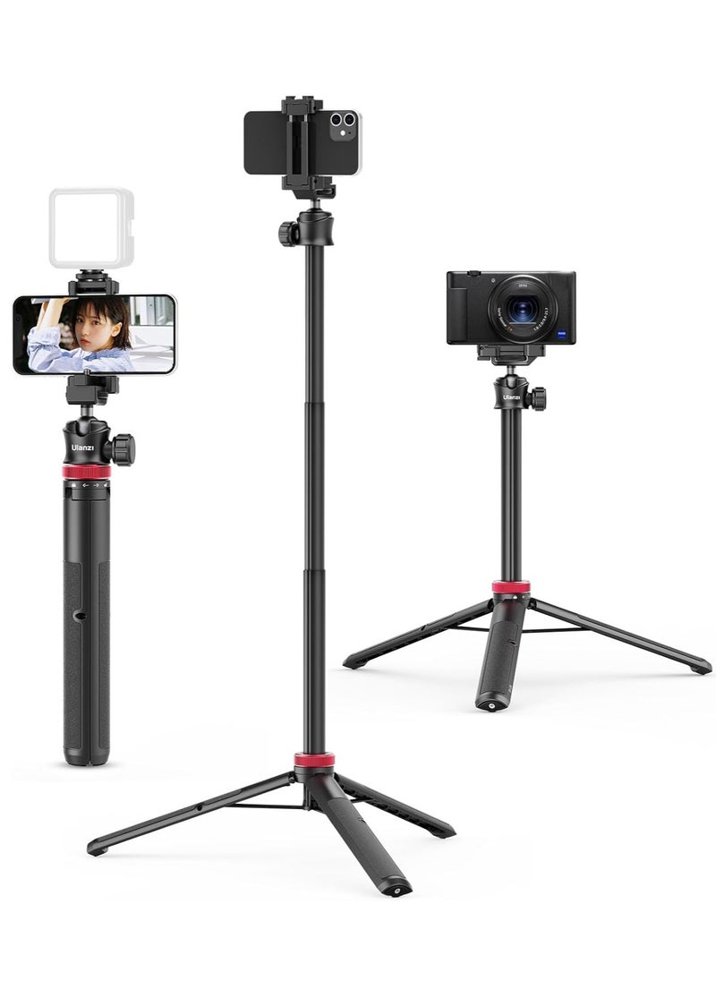 Ulanzi - Extendable Phone Tripod, 150cm Selfie Stick Phone Vlog Tripod Stand with 2 in 1 Phone Clip, 360° Ball Head Camera Tripod for iPhone Sony Canon Action Camera, Lightweight for Travel - Image 1