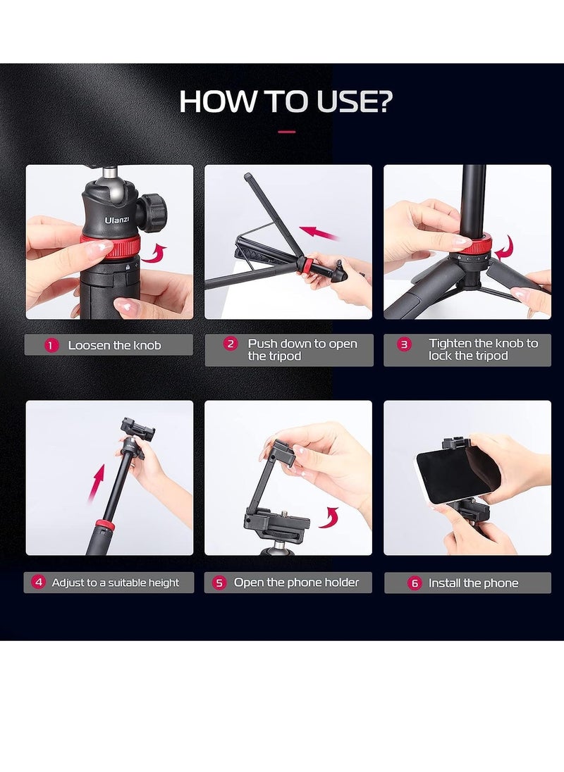 Ulanzi - Extendable Phone Tripod, 150cm Selfie Stick Phone Vlog Tripod Stand with 2 in 1 Phone Clip, 360° Ball Head Camera Tripod for iPhone Sony Canon Action Camera, Lightweight for Travel - Image 1