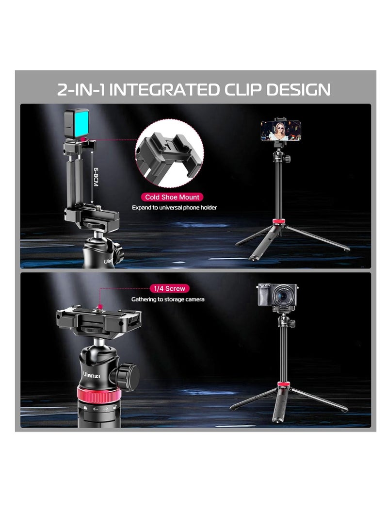 Ulanzi - Extendable Phone Tripod, 150cm Selfie Stick Phone Vlog Tripod Stand with 2 in 1 Phone Clip, 360° Ball Head Camera Tripod for iPhone Sony Canon Action Camera, Lightweight for Travel - Image 1