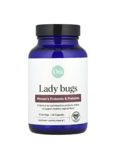 ORA Ora, Lady Bugs, Women's Probiotic & Prebiotic, 60 Capsules  - Image 1