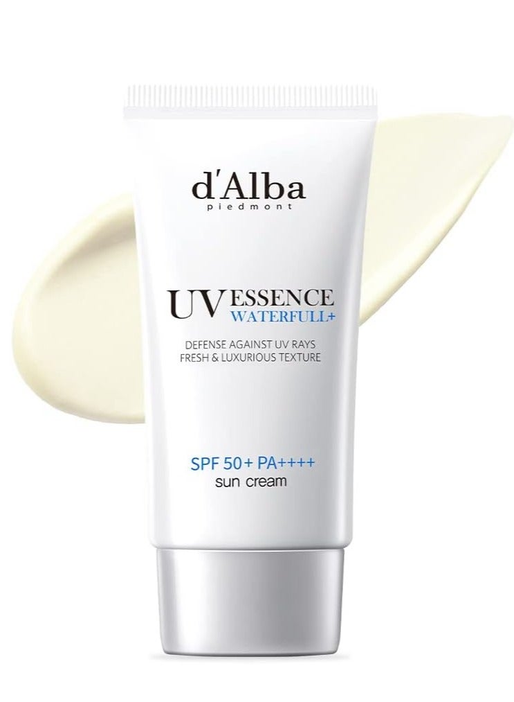 dAlba d'alba Piedmont Italian White Truffle Waterfull Essence Sunscreen, Vegan Skincare, Lightweight Sunscreen with SPF 50+ PA++++, Glowy, Safe for all Skin Types - Image 1