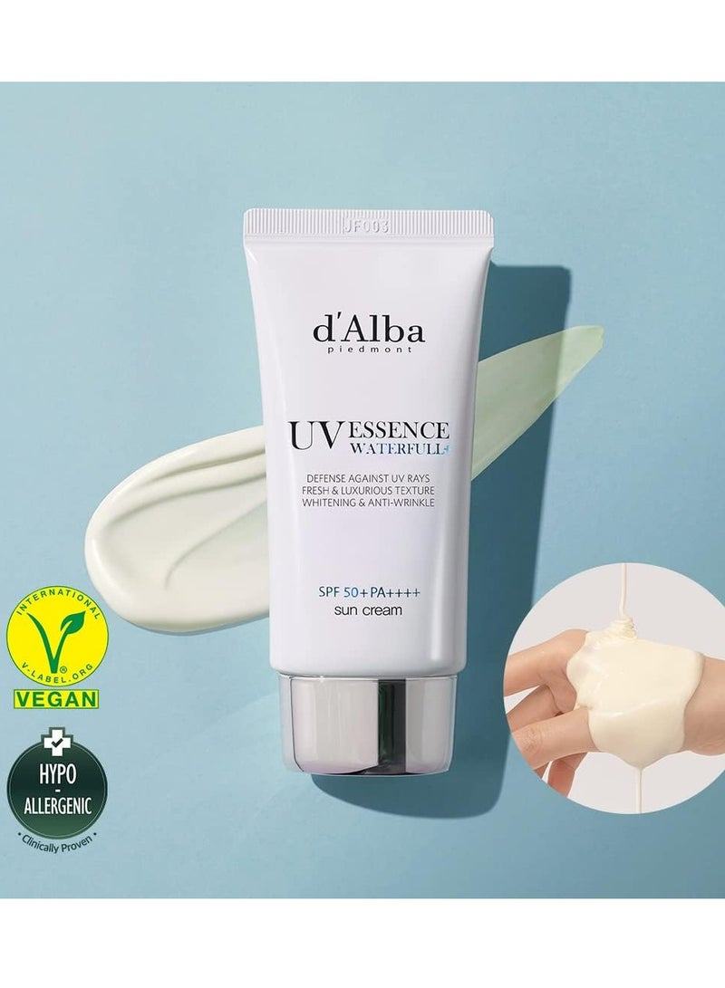 dAlba d'alba Piedmont Italian White Truffle Waterfull Essence Sunscreen, Vegan Skincare, Lightweight Sunscreen with SPF 50+ PA++++, Glowy, Safe for all Skin Types - Image 2