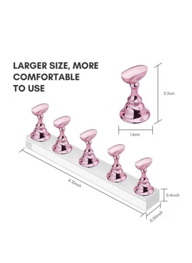 Nail Art Acrylic Practice Base with Transparent Wave-Shaped Nail Tips Display Stand and Thickened Nail Art Chips Holder - Image 3