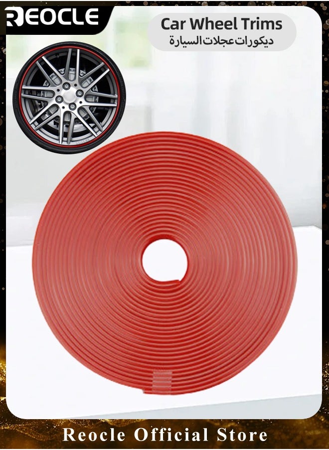 REOCLE 26FT Car Wheel Hub Rim Trim for Universal Vehicle Guard Protector Motorcycle Rubber Strip Molding Automotive Accessory Decorative for The Interior or Exterior of Cars & Trucks & SUVs  - Image 1
