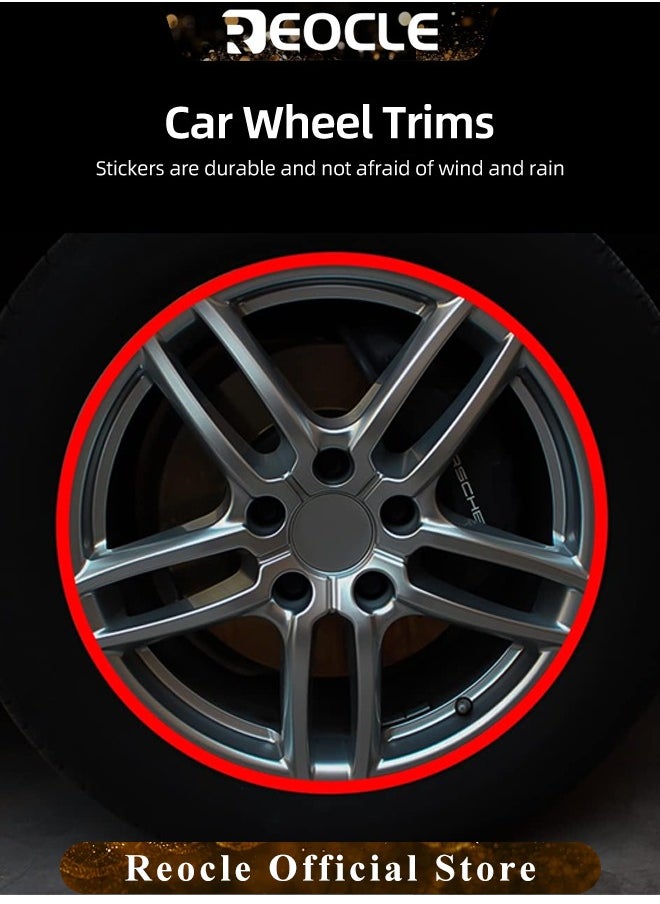 REOCLE 26FT Car Wheel Hub Rim Trim for Universal Vehicle Guard Protector Motorcycle Rubber Strip Molding Automotive Accessory Decorative for The Interior or Exterior of Cars & Trucks & SUVs  - Image 2