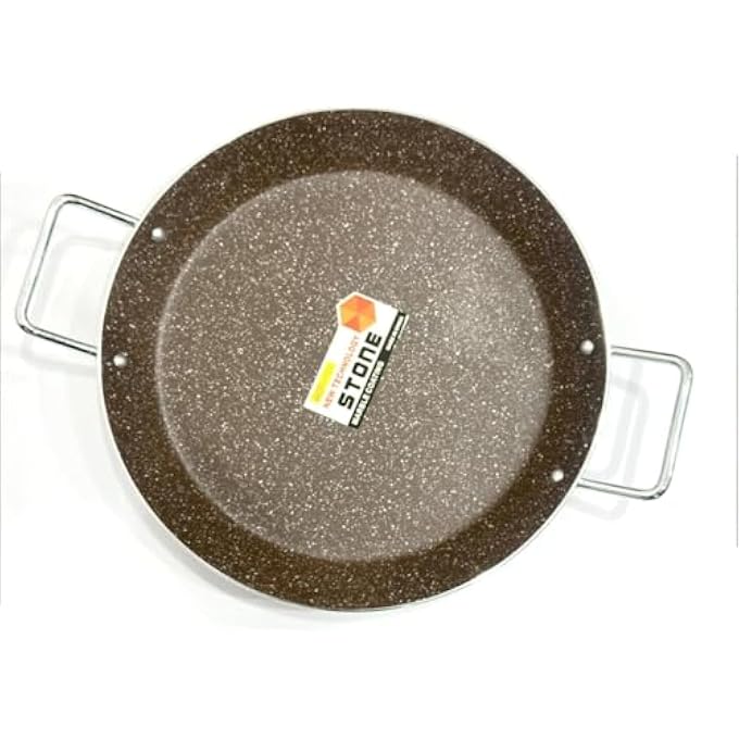 STONE Paella Cooking Frying Pan 30Cm 2L Aluminum Paella Pan With Interior Starflon Max Pfoa Free Nonstick Coating And Metallic HandlesRandom Color - Image 2