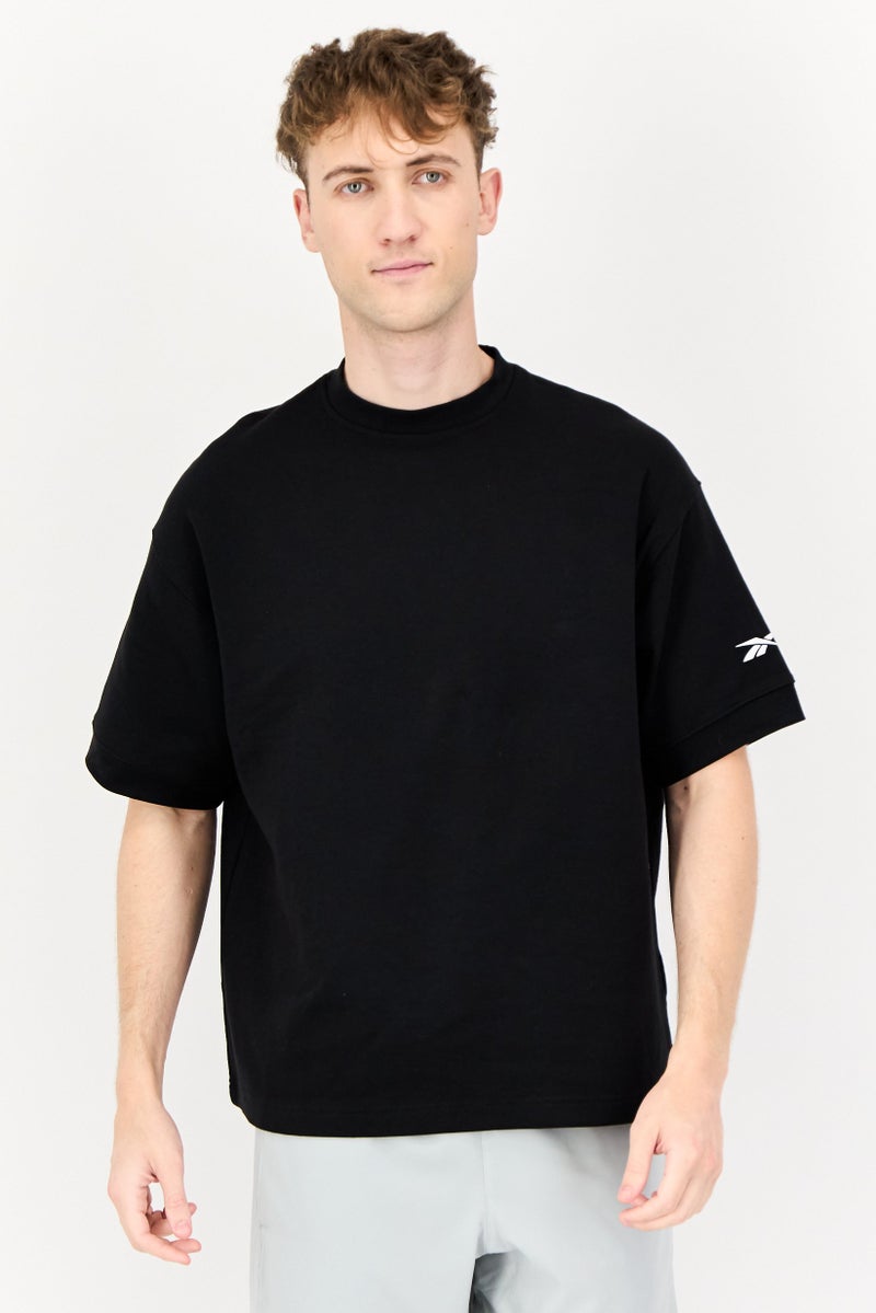 Reebok Men Sportswear Fit Short Sleeve Outdoor T-Shirt, Black  - Image 1