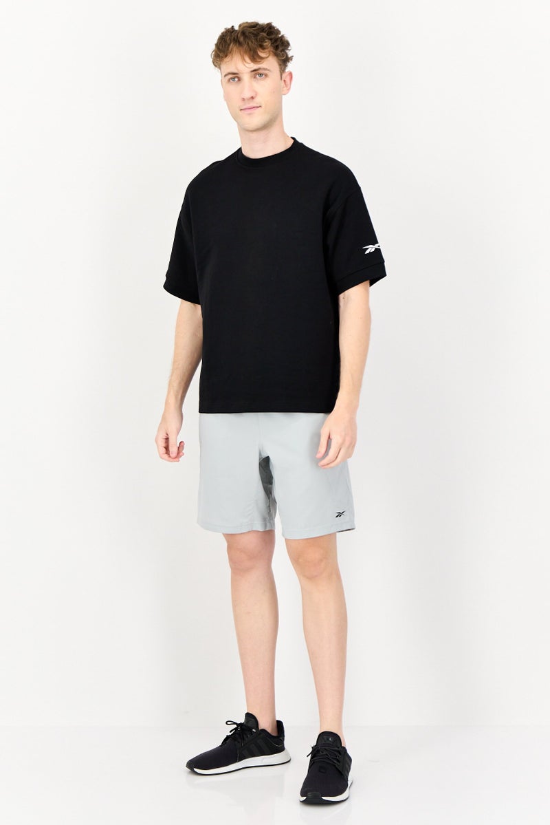 Reebok Men Sportswear Fit Short Sleeve Outdoor T-Shirt, Black  - Image 4