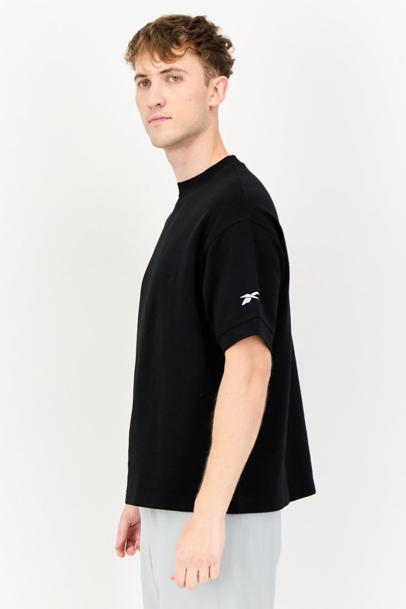 Reebok Men Sportswear Fit Short Sleeve Outdoor T-Shirt, Black  - Image 2