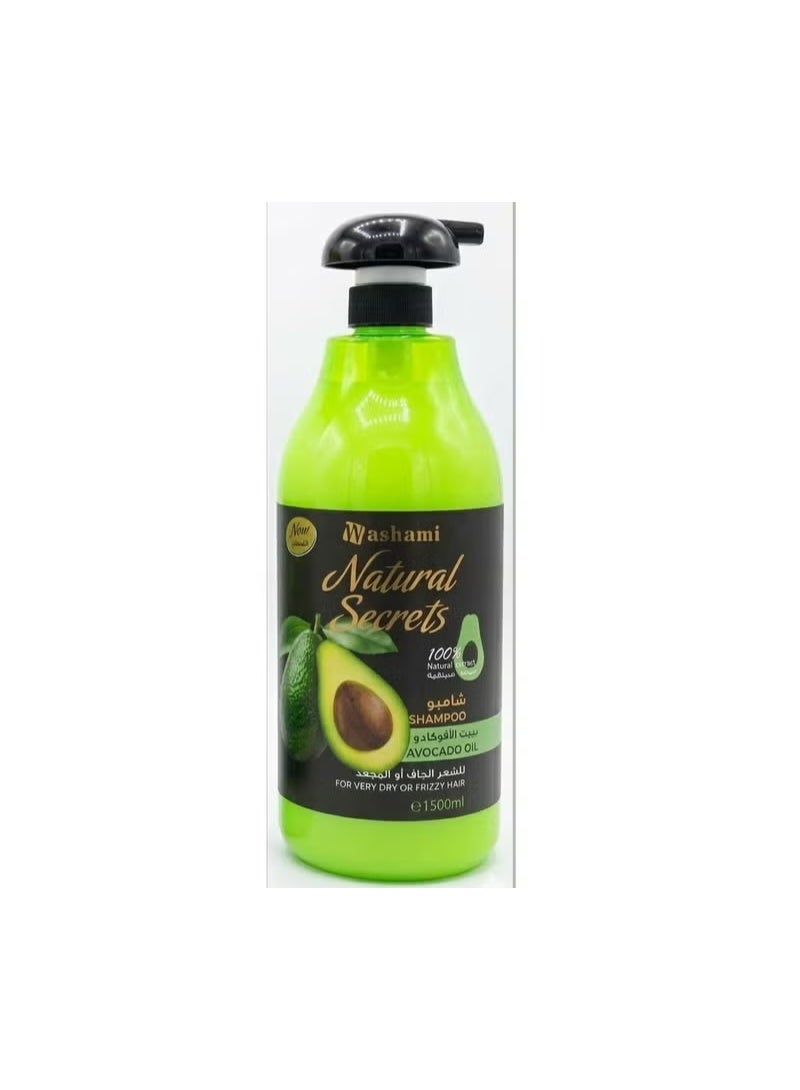 Shampoo with avocado oil extract provides deep hydration, nourishes dry and frizzy hair, and repairs damaged hair. 1500 ml