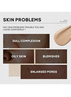 Laikou Mens BB Cream Foundation, BB Cream Light, Face Moisturiser For Oily Skin, Concealer For Mature Skin, Face Make-Up, Anti Age Face Cream, Anti Redness Cream For Face 40g  - Image 4