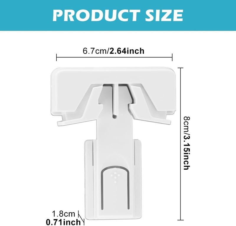 BNYTXV Fridge Lock 2PCS Freezer Lock Refrigerator Locks for Kids ChildProof Child Safety Lock for Oven Fridge Door Latch - Image 2