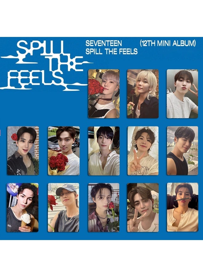 NIBEMINENT 13 قطعة بطاقات لومو كيبوب SEVENTEEN SPILL THE FEELS لهدايا مجموعة المعجبين - Image 2