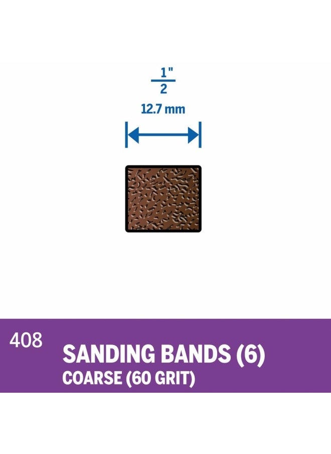 DREMEL 408 1 2 Inch 60 Grit Rotary Tool Sanding Bands 6 Count Pack Of 1  - Image 2
