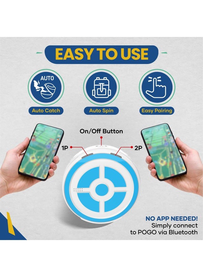megacom DuoMon Ver2022 Auto Catcher for Go Plus - Compact Go Accessory with Auto Catch, Voice Notifications - Faster Wireless Bluetooth for Pocket Go Game - Long-Lasting Battery, Stable Connection - Image 2