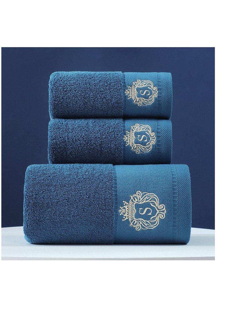 BAIG 100% Cotton Face Towel Adults Baby Hand Embroidered Luxury Hand Face Bathroom 3Pcs Set Towel 35 * 75cm,75 * 140cm - Image 1