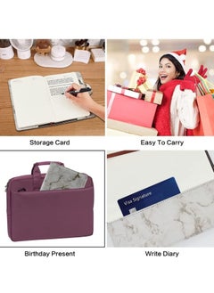 Y&D Diary with Lock, A5 Marble PU Leather Creative Journal Notebook Writing Planner Organizer Travel Pen Holder for Man Women Teenager 192 Pages (grey)  - Image 2