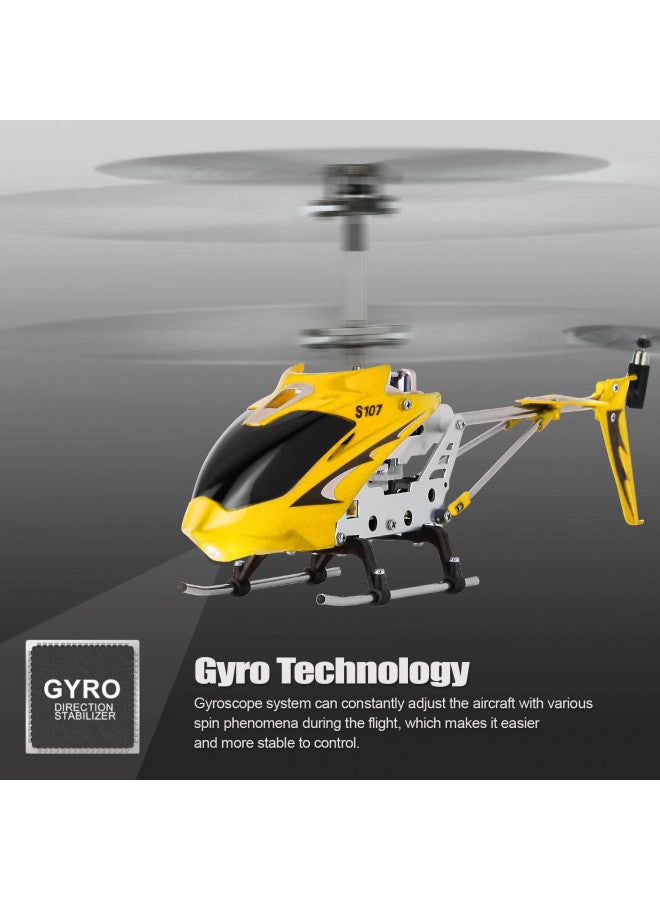 Cheerwing طائرة هليكوبتر مصغرة عن بعد 3.5 قناة Cheerwing S107/S107G Phantom مع جيروسكوب صفراء - Image 2