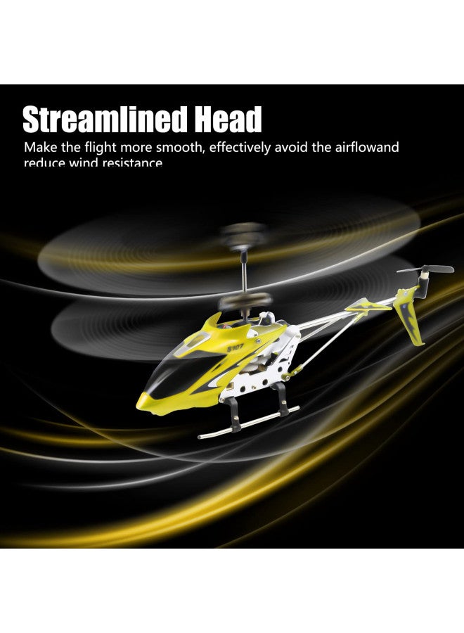 Cheerwing طائرة هليكوبتر مصغرة عن بعد 3.5 قناة Cheerwing S107/S107G Phantom مع جيروسكوب صفراء - Image 3