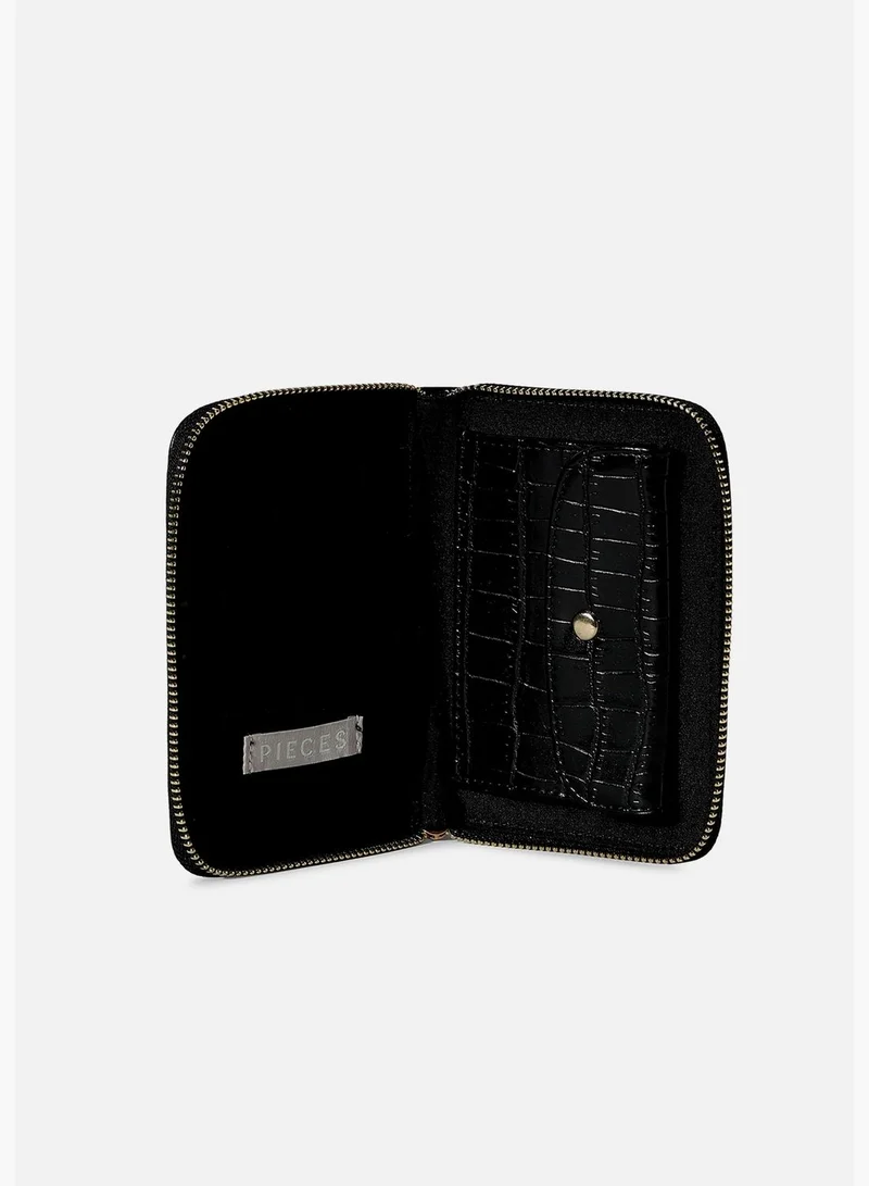 Haute Sauce Textured Casual Regular Wallet with Zip Lock For Women