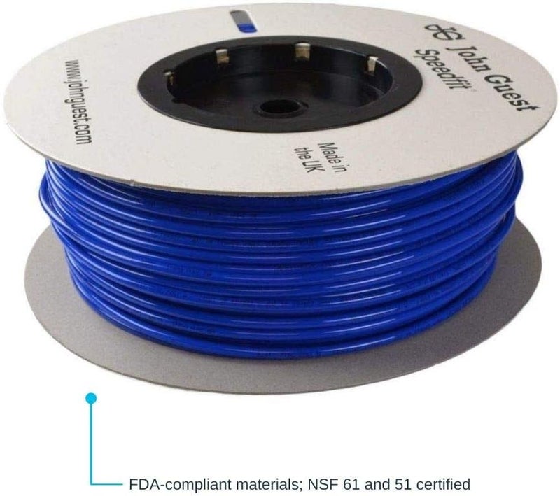 John Guest 3/8 Inch x 25 Feet LLDPE Tubing, Flexible Water Tubing for Plumbing, Blue, PE-12-EI-025F-B - Image 2