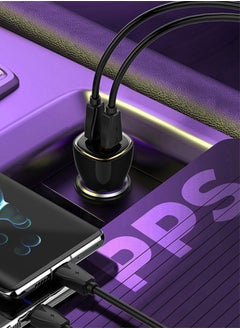 LDNIO 60W Car charger Dual USB Ports PD QC Super Fast Car charger Type C Compatible With iPhone 16 15 14 13 12 11 iPad Pro mini 6 Samsung S24 S23 S22 Xiaomi Airpods 4 Apple Watch S10 Black  - Image 2