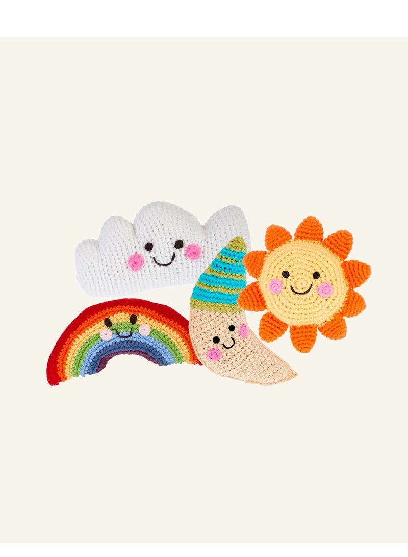 Pebble Pebble Handmade Moon Weather Crochet Fair Trade Imaginative Expressive Premium Stuffed Weather Soft Plush Toy- Gift for Kids- Easily Washable toy for little babies  - Image 4