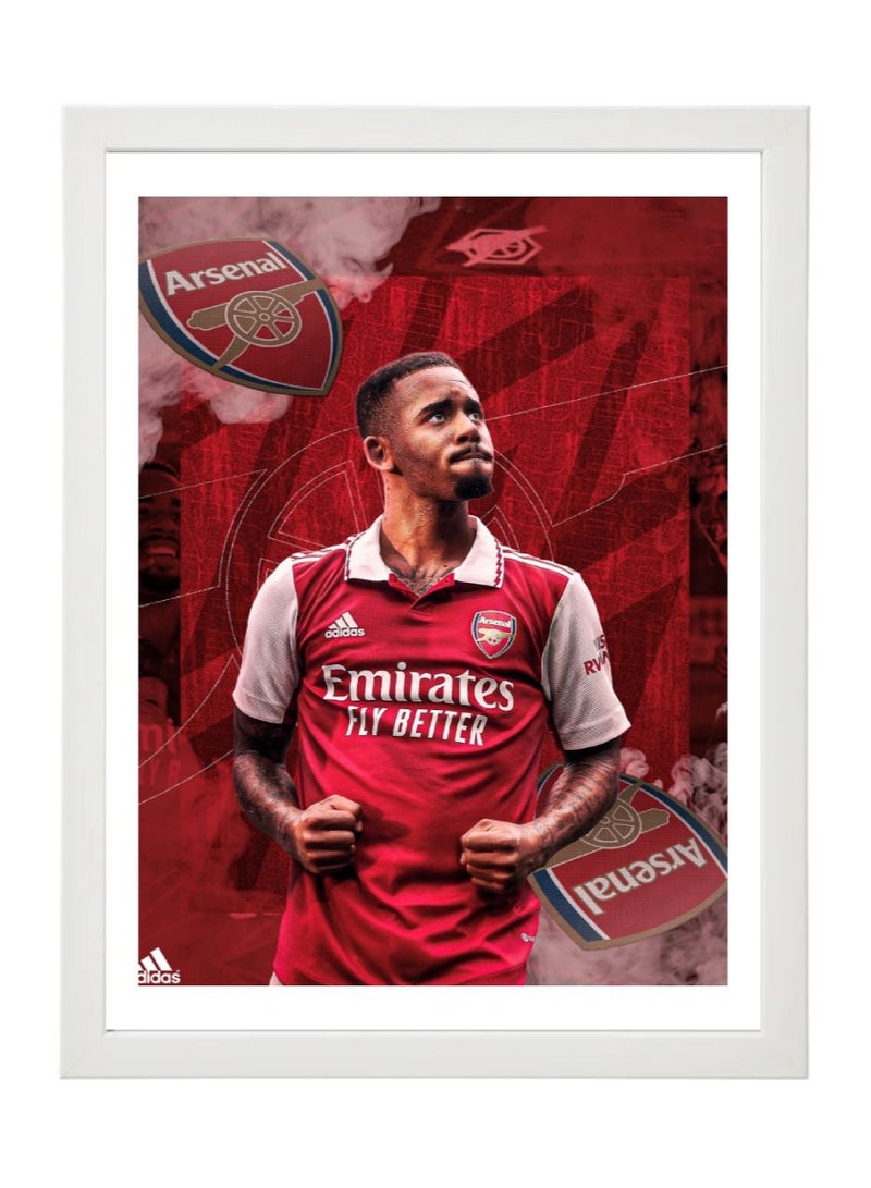Boomah Accessories Gabriel Jesus Arsenal Poster with Frame 30x40cm