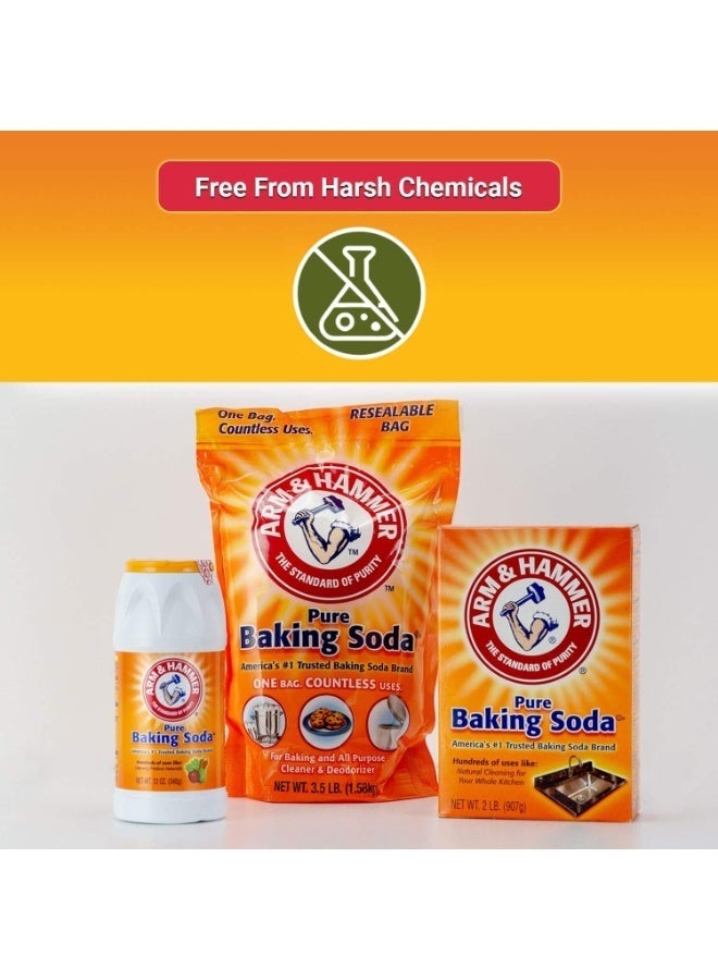 آرم آند هامر بيكربونات الصوديوم النقية آرم آند هامَر 907 جرام – متعدد الاستخدامات للتنظيف، الغسيل، إزالة الروائح والطهي - Image 5