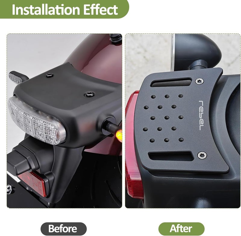 XIDAODIT Motorcycle Rear Cargo Rack Tail Light Expansion Board for Honda REBEL 1100 DCT, Rebel 300, 500, CMX 300, 500 - Image 3