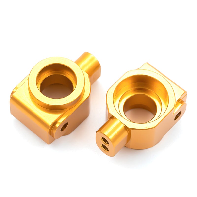 Rear Stub Axle Carriers: Gold Metal Construction - Sturdy Wear-Resistant Upgrade Parts for WLtoys 1/10 104001 Off-Road RC Cars - Image 4