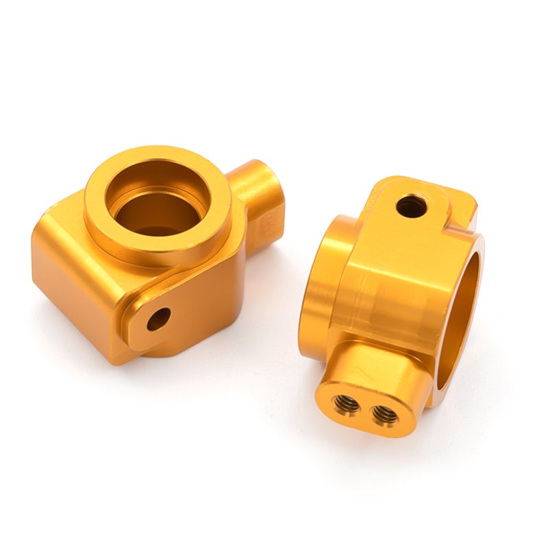 Rear Stub Axle Carriers: Gold Metal Construction - Sturdy Wear-Resistant Upgrade Parts for WLtoys 1/10 104001 Off-Road RC Cars - Image 5