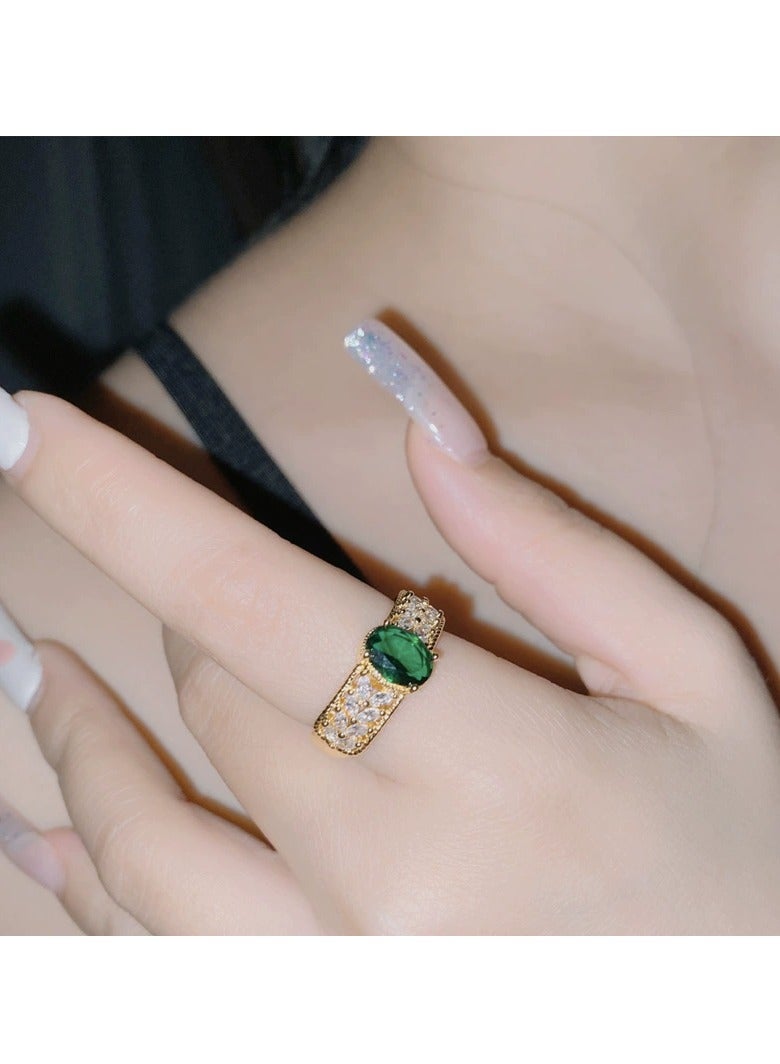 بيوينتي خاتم "جيمستون فراشة" مطلي بالذهب وغير مخصي خاتم زركون أنثى