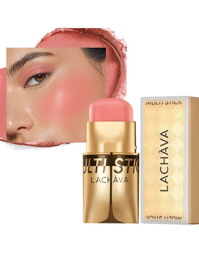 LACHAVA - Multi Stick Blush for Eyeshadow and Lipstick Eyeshadow Lipstick and Face Blusher Cream 3 in 1 Non Sticky Moisturizing Hydrating Smooth Face Blush Makeup Lipstick 8G 07 - Image 1