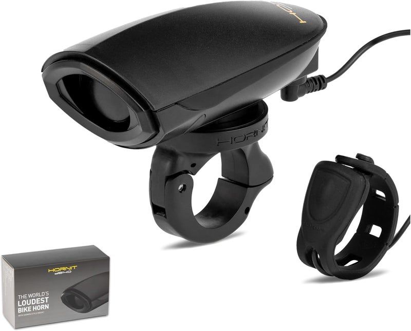 Nan Hornit dB140 Bike Horn, Upgraded V3 Model, World's Loudest Bicycle Horn for Increased Rider Safety, Remote Trigger and Upgraded Mounting System Included - Image 1
