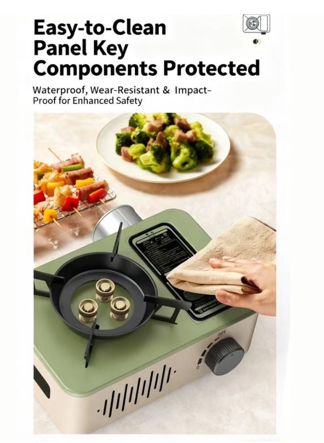 SMARTX Premium 3200W Mini Portable Solo Backpack Hiking Camping Butane Coffee Gas Stove Gas Burner | Mini Camping Stove | Outdoor Camping Stove | Integrated Automatic Electronic Ignition | Precise Knob Control | Durable High-Quality Steel and Aluminum Alloy | Wide Stand and Stable Base Design - Image 2