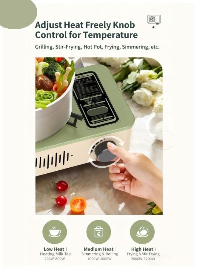 SMARTX Premium 3200W Mini Portable Solo Backpack Hiking Camping Butane Coffee Gas Stove Gas Burner | Mini Camping Stove | Outdoor Camping Stove | Integrated Automatic Electronic Ignition | Precise Knob Control | Durable High-Quality Steel and Aluminum Alloy | Wide Stand and Stable Base Design - Image 3