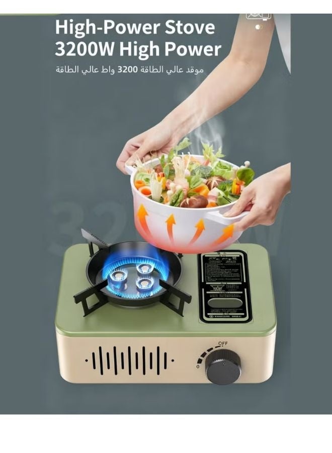 SMARTX Premium 3200W Mini Portable Solo Backpack Hiking Camping Butane Coffee Gas Stove Gas Burner | Mini Camping Stove | Outdoor Camping Stove | Integrated Automatic Electronic Ignition | Precise Knob Control | Durable High-Quality Steel and Aluminum Alloy | Wide Stand and Stable Base Design - Image 5