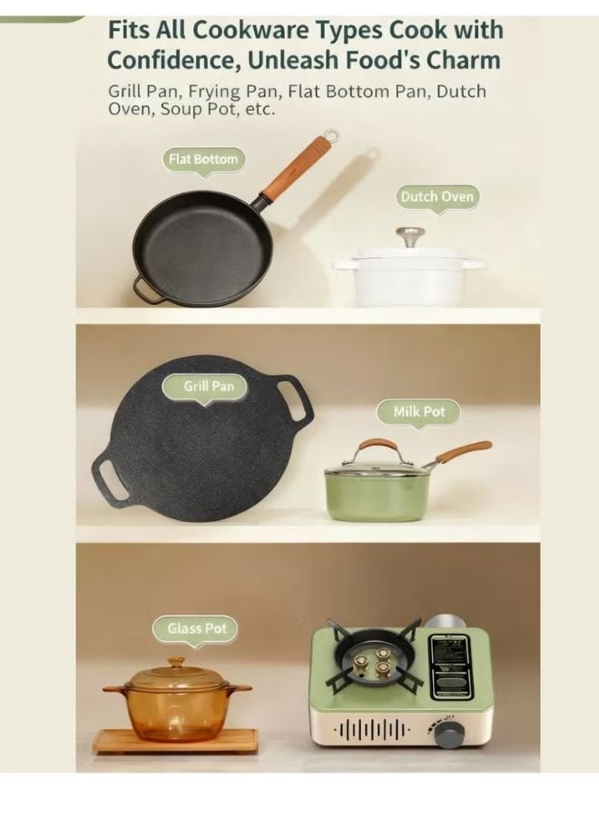 SMARTX Premium 3200W Mini Portable Solo Backpack Hiking Camping Butane Coffee Gas Stove Gas Burner | Mini Camping Stove | Outdoor Camping Stove | Integrated Automatic Electronic Ignition | Precise Knob Control | Durable High-Quality Steel and Aluminum Alloy | Wide Stand and Stable Base Design - Image 4