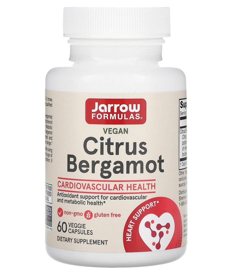 jarrow formulas Vegan Citrus Bergamot 60 Veggie Capsules (500 mg per Capsule)
