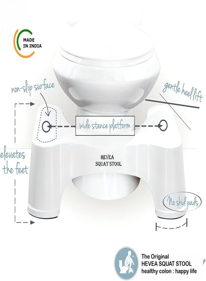 HEVEA® Dr's Advise Perfect Posture Toilet Squat Stool | Squat Potty | Foot Stool | Step Stool | Potty Stool for Adults | Western Toilet | Anti-Slip | Acupressure Points Made in India 20cm Height - Image 5