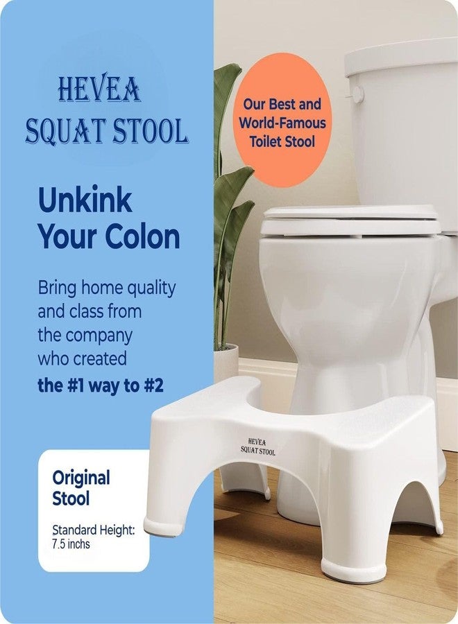 HEVEA® Dr's Advise Perfect Posture Toilet Squat Stool | Squat Potty | Foot Stool | Step Stool | Potty Stool for Adults | Western Toilet | Anti-Slip | Acupressure Points Made in India 20cm Height - Image 2