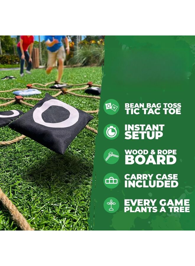 Giant Tic Tac Toe Games Outdoor, 3 x 3ft Bean Bag Toss Yard Outdoor Games for Adults, Backyard Lawn Camping Instant Setup No Assembly Large Lawn and Backyard Fun - Image 2
