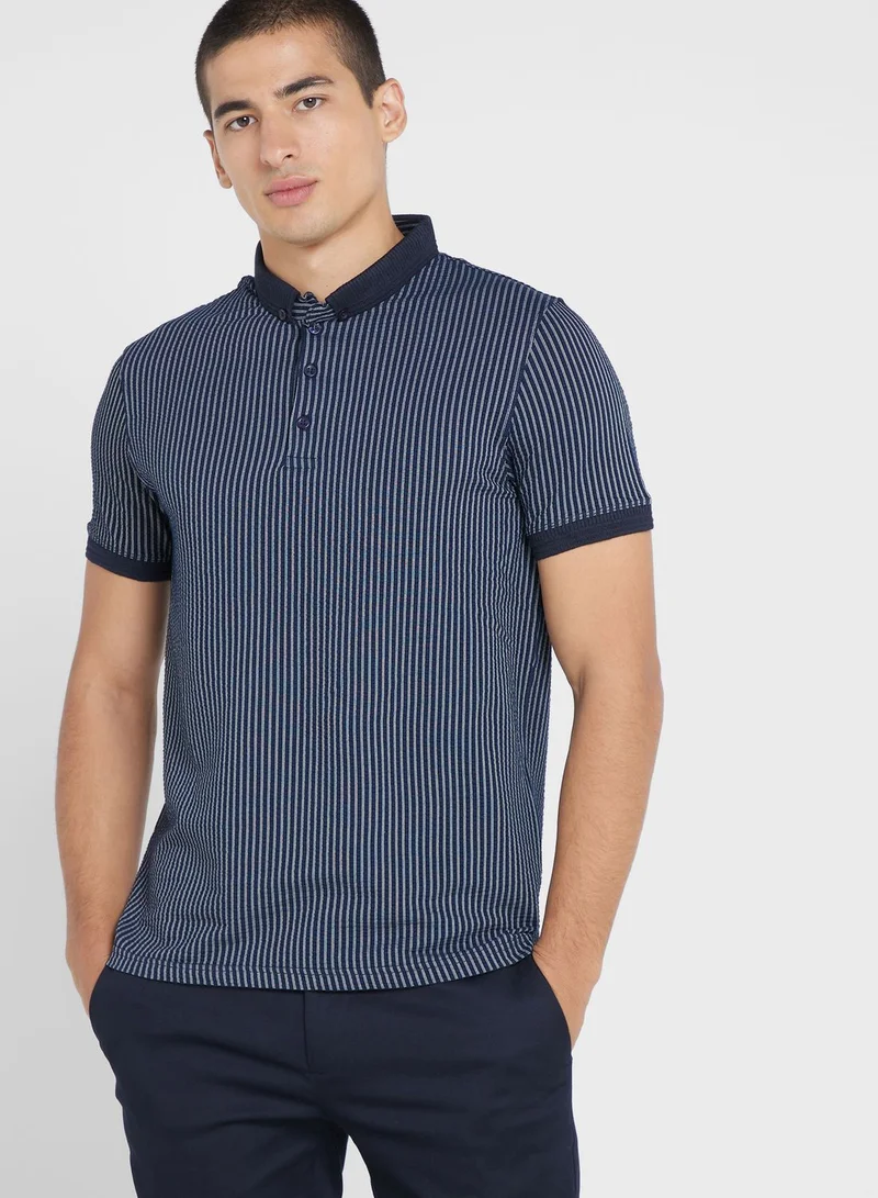 Robert Wood Waffle Knit Polo